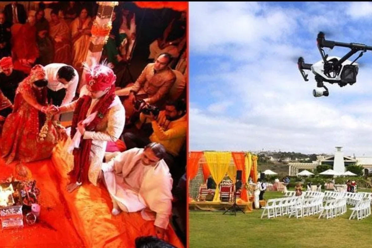 Cinematic Aerial Drone Wedding Capture Dreamy Days