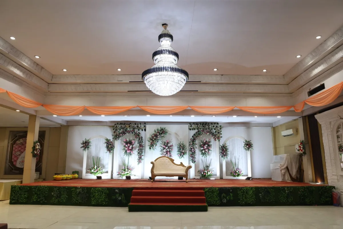 Luxury welcome and refreshment counter designed to create an unforgettable first impression.